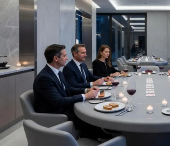 Table du soir à Maison Cerisier avec assiettes, verres et jeu de cartes prêt pour une soirée de table